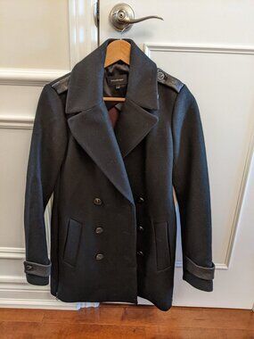 Mackage womens black wool coat jacket size XS